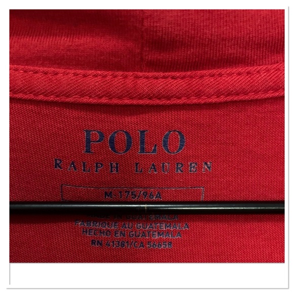 Ralph Lauren Polo Bear Jersey Hooded T-Shirt Red Size Medium - Picture 5 of 8